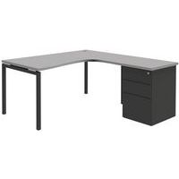 Bureau compact avec caisson