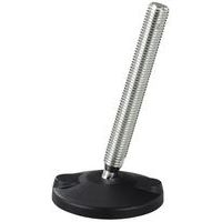 Verstelbare voetplaat in polyamide - Ø 100 mm - 1200 kg - RVS