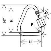 F = Section ØHI = Hauteur intérieureHT = Hauteur hors toutLI = largeur intérieureØT = Filetage ØO = Ouverture