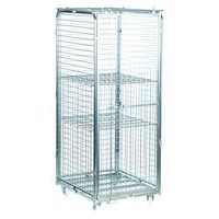 Antidiefstalrolcontainer - 2 legborden - Draagvermogen 400 kg - Manutan