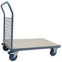 Plateauwagen staal - 1 vaste duwbeugel van gaas - 500 kg - Manutan