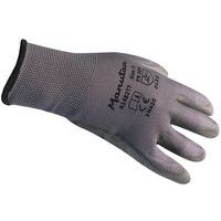Werkhandschoenen grijs met noppen, Materiële coating: Polyurethaan, Materiaal: Nylon