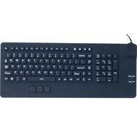 Waterdicht toetsenbord met trackpad in harde silicone USB