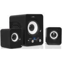 Mini stereo luidsprekerboxen 2.1 6W 3.5 jack zwart