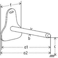 a1 = Profondeur utilea2 = Profondeur hors toutb = Øc = Hauteur de construction min.f = Largeur hors-tout