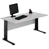 Bureau droit - Gris clair - Manutan
