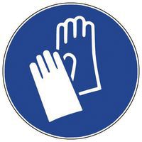 Gebodsbord - Handbescherming verplicht - Manutan
