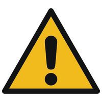Waarschuwingsbord, Zelfklevend: ja, Stijf: nee, Norm ISO 7010: ja, Paneel vorm: Driehoek, Type bord: Gevaar