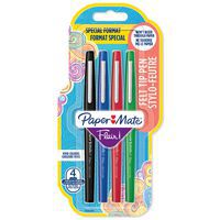 Doos met 4 Flair®-schrijfstiften - Diverse klassieke kleuren - Paper Mate®