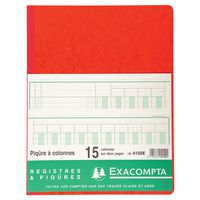 Register 32x25 cm 15 kolommen op 2 pagina's 33 regels 80 pagina's