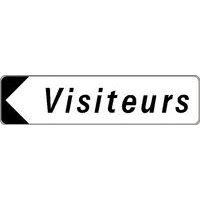 Standaard wegwijsbord Frans - Bezoekers - Lengte 500 mm