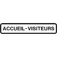 Hoog wegwijsbord dubbele opdruk Franstalig - Onthaal-Bezoekers - Lengte 1300 mm