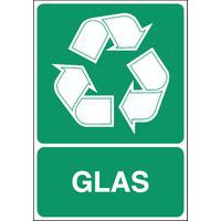 Signaalbord voor afvalscheiding - Glas
