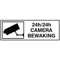 Informatiebord - 24h/24h camerabewaking - Zelfklevend