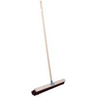 Bezem met houten steel en synthetische vezels 80 cm - Manutan Expert
