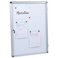 Binnenvitrine Manutan 1 deur - Aluminium achterwand