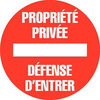 Verbodsbord - Privé-eigendom, verboden inrit - Hard