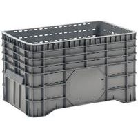 Stapelbare palletkist - Geperforeerde wanden - Op poten - Manutan