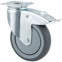 Lot De 4 Roulettes 100mm Pour Meubles - Inox & Polyuréthane - NEUF