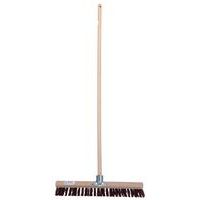 Bezem met houten steel en synthetische vezels 60 cm - Manutan Expert