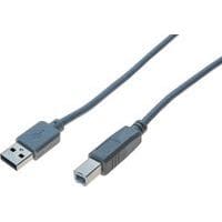 Cordon USB 2.0 A et B gris - 2 m