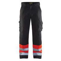 Werkbroek High Vis 1564 - zwart/rood