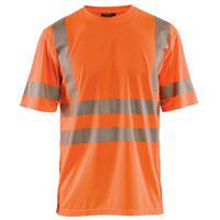 T-shirt anti-UV haute visibilité orange fluorescent, col rond
