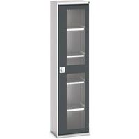 Kast Verso - transparante deuren - 4 legborden 525x350x2000 - Bott