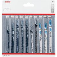 Set van 10 bladen voor hout en metaal JSB 83 - 92 - 100 mm - Bosch