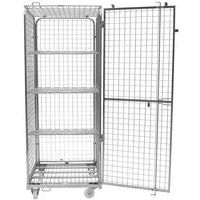 Antidiefstalrolcontainer - 3 legborden - Draagvermogen 400 kg - Manutan
