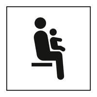 Pictogram gereserveerde zitplaats voor persoon met jong kind PVC