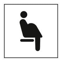 Pictogram voorang zitplaats voor zwangere vrouwen in PVC