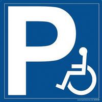 Parkeerbord + symbool invaliden