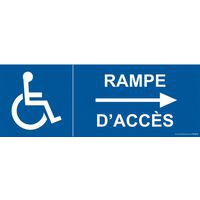 RAMPE D'ACCES voor mindervaliden pijl naar rechts