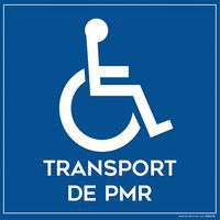 Sticker voor TRANSPORT DE PMR + pictogram
