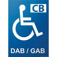 Bord DAB/GAB voor mindervaliden