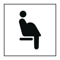 Pictogram gereserveerd zitplaats voor zwangere vrouwen vinyl