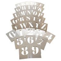 Sjabloon aluminium letters en cijfers 10 cm