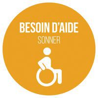 Adhésif orange pour carillon d'appel besoin d'aide- jaune