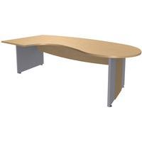 Hoekbureau met voetpanelen Quatuor, Type onderstel: Paneel, Hoogte: 72 cm, Totale breedte: 200 cm