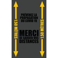 Tapis imprimé « MERCI DE GARDER VOS DISTANCES » - Notrax