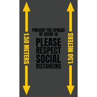 Tapis imprimé anglais « PLEASE RESPECT SOCIAL DISTANCING » - Notrax