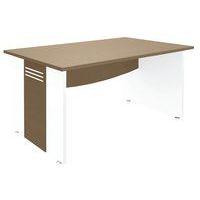 Bureau recht met voetpanelen Quatuor, Type onderstel: Paneel, Hoogte: 72 cm, Totale breedte: 120 cm