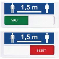 Deurbord - vrij-bezet - veiligheidsmaatregelen