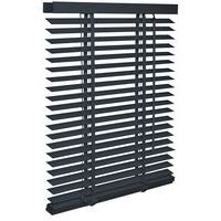 Jaloezieën hout 50 mm effen donkergrijs - Intensions