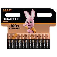Pile Alcaline AAA Plus 100 % - 12 unités - Duracell