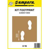 Pochoir empreintes de pas - Kit Footprint - 12 planches - Ampère
