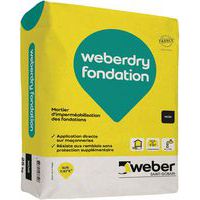 Mortier d'imperméabilisation des fondations - Weberdry - 25 Kg