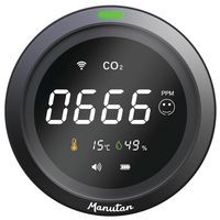 Luchtkwaliteitmeter, NDIR CO2, WiFi smart - Manutan