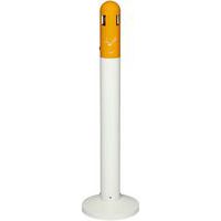 Cendrier sur pied cigarette - Blanc et orange - Probbax